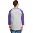 thumbnail image 3 of Champion T-Shirt de Baseball Raglan pour Homme, m, Gris Oxford/violet, 3 of 3