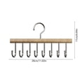 thumbnail image 3 of Cagogo under $5 Belt Hanger, Belt Hanger for Closet Organizers,Storage Belt Rack with 8 Hooks,Multifunction Sturdy Wooden Hanger,Tie and Scarf Organizer Rack,Wall Mount Accessory Holder, 3 of 6