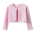 thumbnail image 1 of RXIRUCGD Veste Décontractée à Capuche pour Enfants avec Nœud, Boutons, Perforation, Col Rond, Manches Longues (Rose, Taille : 8-9 Ans), 1 of 8