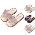 thumbnail image 1 of JDQJBZ Girl's Slippers Sparkly Butterfly Slide Sandals Soft Sole Beach Flip Flops Summer Kids, 1 of 3