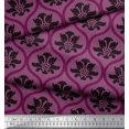 thumbnail image 2 of Soimoi Rayon Fabric Ogee Damask Print Sewing Fabric Yard 56 Inch Wide, 2 of 5