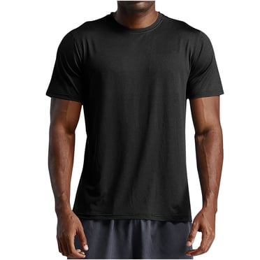 AherBiu Men's T-Shirts Quick Drying Stretch Athletic Tees Tops Lightweight Workout Gym Tshirts