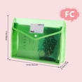 thumbnail image 3 of Plastic File Folders Envelope Expanding File Wallet Organizer Documents Folder With Snap Closure And Pocket FC Size Transparent File Pouch For School (Assorted Color Vertical), 3 of 8