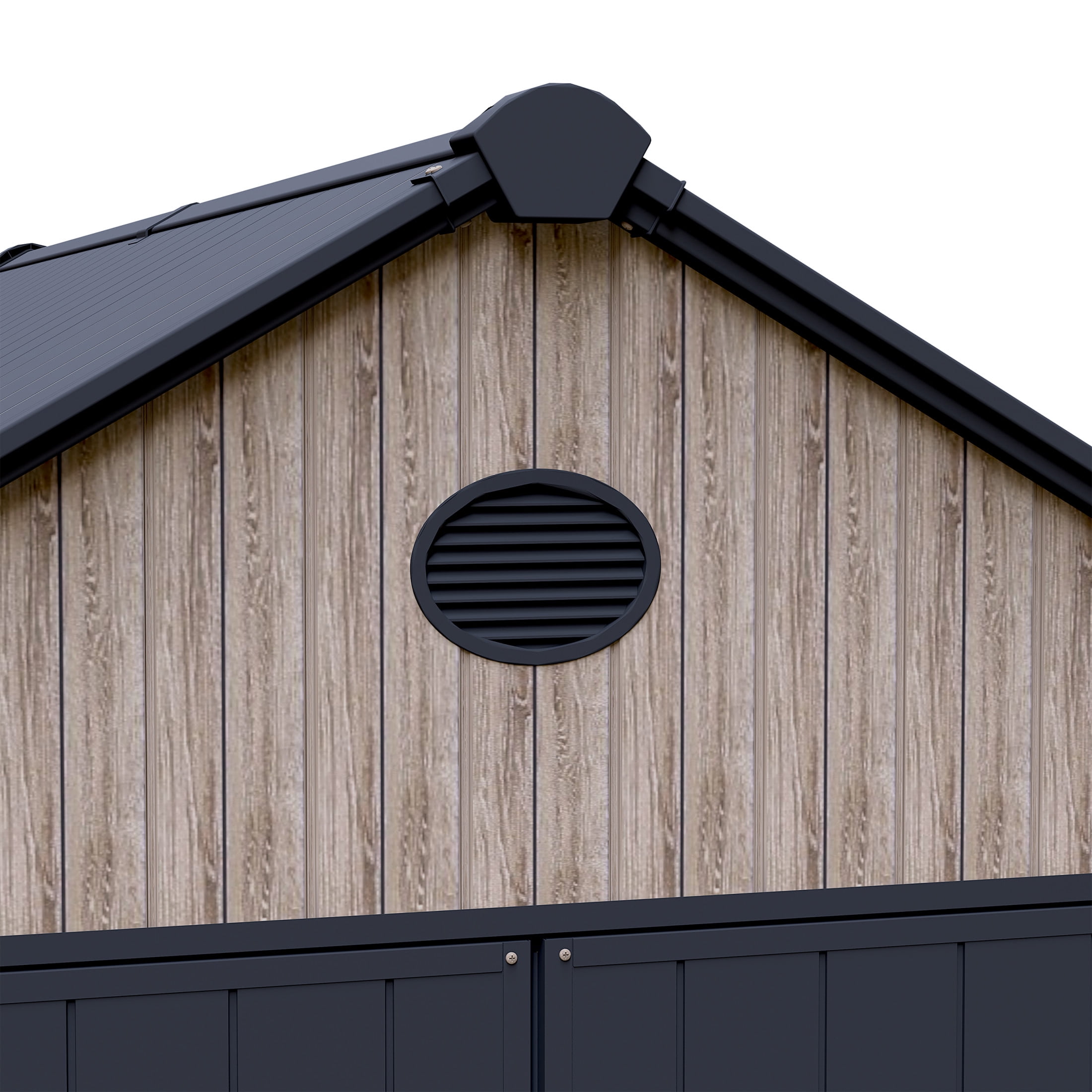 SpaceMaker 5 x 3 x 7 ft Brown Ash Resin Outdoor Storage Shed