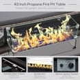 thumbnail image 4 of Outsunny Propane Fire Pit Table, 43" Outdoor Fire Table, Black, 4 of 9