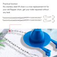 thumbnail image 1 of 10 Pieces Toilet Handle Chain Stainless Steel Toilet Flapper Lift Chain Replacement Fits Most Toilet Flappers, 1 of 7
