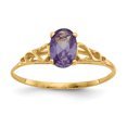 thumbnail image 1 of 14K Yellow Gold Madi K Synthetic Alexandrite Ring, 1 of 2