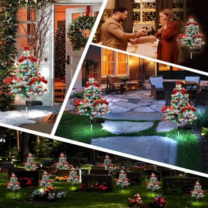 Suncoda Lumières solaires, lumières solaires de Noël Arbres de Noël Décoration Lumières Water Proof Jardin Plug dans les lumières