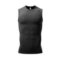 thumbnail image 4 of BADHUB Men's Quick Dry Athletic Tank Tops Compression Running High Stretch Sleeveless T Shirt Workout Performance Cut Off Tee Shirt Black XL, 4 of 5