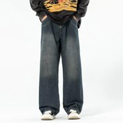 Loose Fit Jeans For Men Wide Leg Straight Pants With High Street Casual Solid Color Outdoor Hiking Pants Fall 2025 With Pocket
