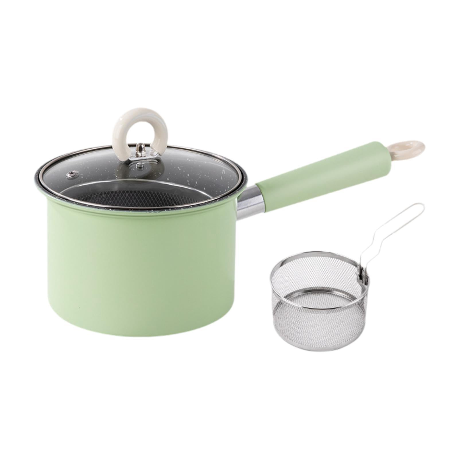 Siruishop Deep Frying Pot Cooking Pot Fryer for Kitchen Camping Japanese Tempura Chips Green