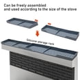 thumbnail image 4 of Oleegame 1PC Spoon And Lid Rest Stove Silicone Rack Over Back Of Stove Flat Magnet Top Of Stove Kitchen Shelf Stove Organizer Above Stovetop Storage Black, 4 of 4
