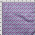 thumbnail image 3 of oneOone Rayon Fuschia Pink Fabric Florals Fabric For Sewing Printed Craft Fabric By The Yard 56 Inch Wide-W2K, 3 of 4