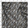 thumbnail image 3 of Soimoi Gray Cotton Cambric Fabric Bear & Rabbit Animal Printed Craft Fabric by the Yard 42 Inch Wide, 3 of 6