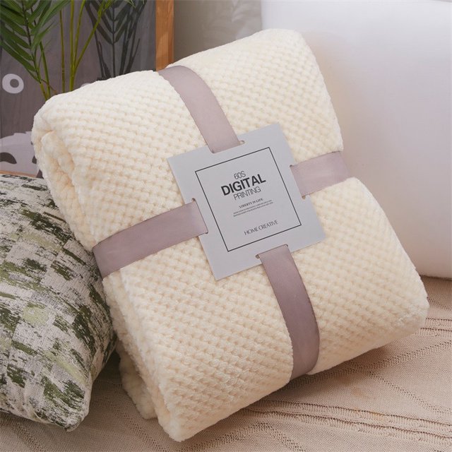 CEHVOM Scratch Thickened Solid Color Borlaug Sofa Blanket Flannel Blanket Clearance