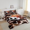 thumbnail image 3 of Erosebridal Ensembles de Couette Soccer Baseball Format Simple, Couettes et Duvets Camouflage Brun pour Enfants Ados, Réversible, 3 of 7
