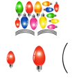 thumbnail image 2 of PEONAVET Magnetic Sticker Christmas Car Decoration Colored Light Bulb Magnetic Sticker, 2 of 6