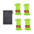 thumbnail image 2 of DYNWAVECA 4 Pieces Reflective Guy Lines Climbing Ropes Heavy Duty with Storage Bag Camp Ropes Tent Cords for Backpacking Outdoor Sports Green, 2 of 10