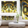 thumbnail image 1 of Unique Light Yellow Fractal Design Pattern - Oversized Abstract Canvas Art, 1 of 3