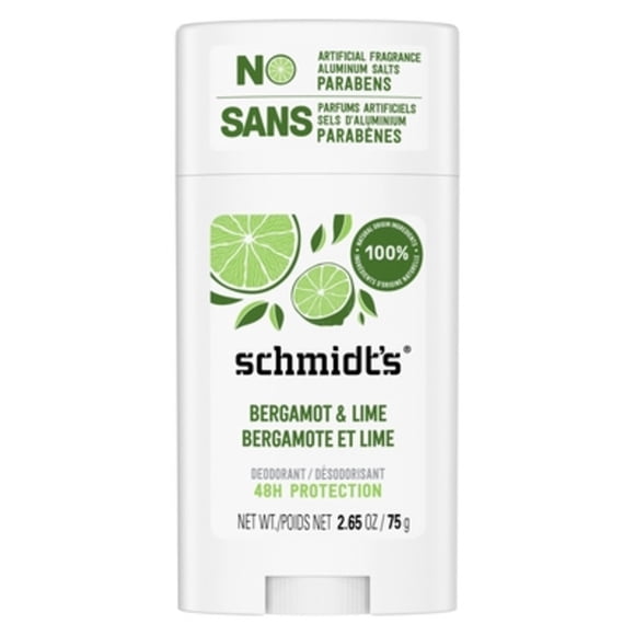 Schmidt Old Tyme Bergamot + Lime With 24 Hour Odour Protection Certified Natural Vegan Aluminum Free Deodorant for Women & Men