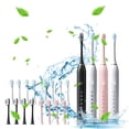 thumbnail image 1 of SSZMDLB 2Pcs Electric Toothbrush, Toothbrush, Electric Rechargeable Toothbrush Couple Set with Brush Heads, Multiple Speed Modes with Soft Bristles, Automatic Timer Toothbrush for Oral Care, 1 of 8