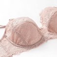 thumbnail image 4 of Push Up Bra Womens Lace With Steel Ring Solid Color Sexy Double Breasted Push Up Bra, 4 of 8