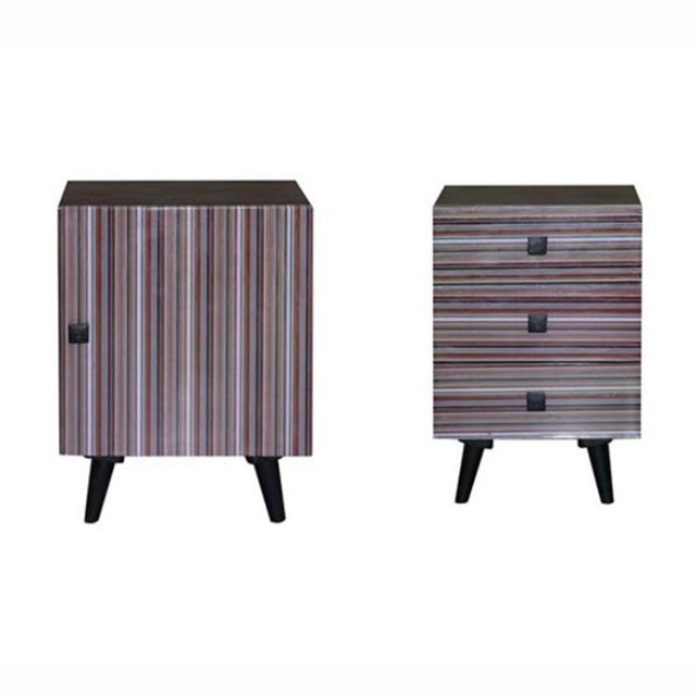 Progressive Furniture A834-69 Table de Chevet Outbound - 3 Tiroirs, Fer Déco