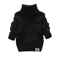 thumbnail image 2 of Birdeem Chandail Tricoté d'Hiver pour Enfants, Couleur Unie, Col Montant, Col Rabattable, Haut à la Mode, Hauts pour Enfants, 2 of 6