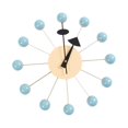 thumbnail image 1 of Elodie Round Ball Wall Clock Quiet Mid Century for Living Room Kitchen Decor Clocks Light Blue Ball, 1 of 8