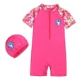 thumbnail image 1 of Girl Rash Guard Swimwear Hawaiian Ruffle Long Sleeve Sun Protection Girls Bathing Suits Size 3-4 Years Girl Fashion, 1 of 2