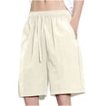 thumbnail image 1 of Mens Shorts, Mens Summer Casual and Comfortable Drawstring Pocket Elastic Waist Shorts, 1 of 4