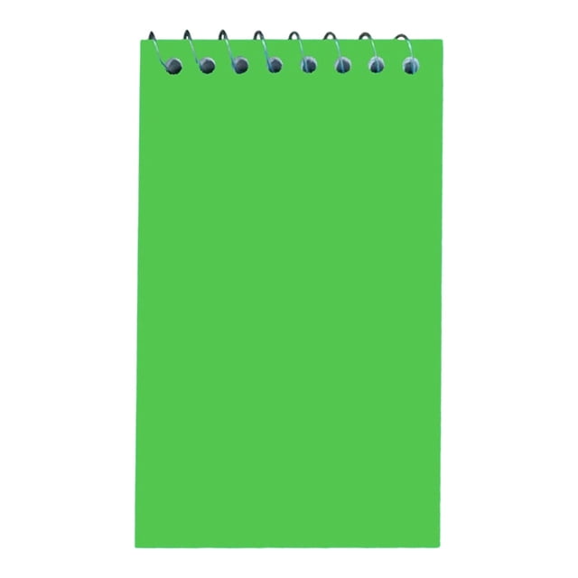 3x5 Inch Top Bound Spiral Memo Pads, Pocket Mini Notebooks, Portable Wire Binding Note Book,50 Sheet Per Pad Small Jotter for On The Go Quick Note Task Draft & Temporary Information Recording,Green