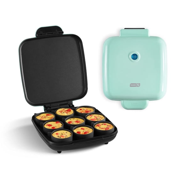 Dash Family Size Egg Bite Maker - Electric Egg Bite Maker with Non-Stick Silicone Cups - Space-Saving Design & Quick Cleanup - Make Sandwiches, Healt