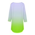 thumbnail image 5 of Pxiakgy Vente Chaude!! T-Shirts à Manches Longues Col Rond pour Femmes Printemps Automne Tie Dye Hauts Amples Tunique Décontractée Blouse Col Printemps Tunique Imprimée Décontractée T-Shirts Trois Quarts Hauts pour Femmes Vert 3TG, 5 of 5