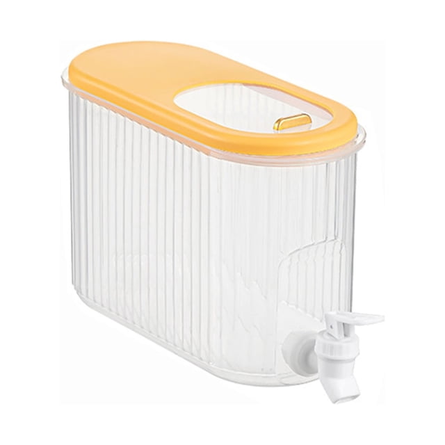 EGNMCR Storage Containers 3.5L Cold Kettle With Faucet In Refrigerator, Large Capacity Water Iced Juice Lemonade Water Jug Fruit Teapot Bucket Drink Container For Garden Home Party Cold kettle