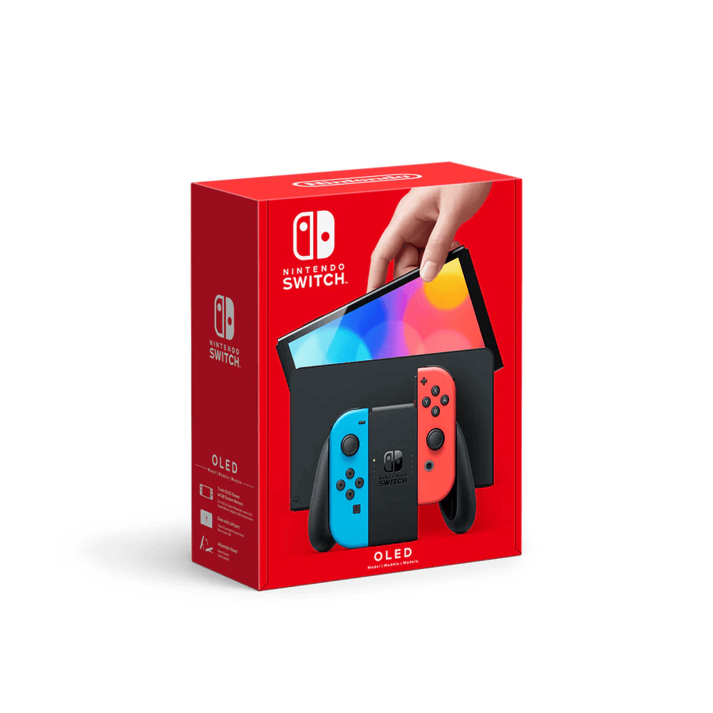 Open Box - Nintendo Switch (OLED Model) Console - Neon Red/Blue