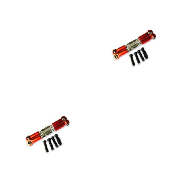 Smilepp Aluminum Alloy Front Rear Servo Link For 1/18 Hobbico Dromida RC Car S Performance With Premium Aluminum Alloy Front red 2Set