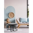 thumbnail image 2 of Jessar Bali Collection Set of 2 Round Coffee Tables with Metal Legs, Grey Wood Grain, 2 of 2