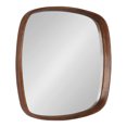 thumbnail image 1 of Kate and Laurel Prema Soft Round Square Modern Wall Mirror, Walnut Brown, 26 x 26, Framed Rounded Square Mango Wood Mirror for Minimal Home Decor, 1 of 9