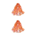 thumbnail image 1 of mmirethe Scarves Lightweight Portable With Elegant Floral Patterns For Versatile Styling Gifts orange 2Set, 1 of 6