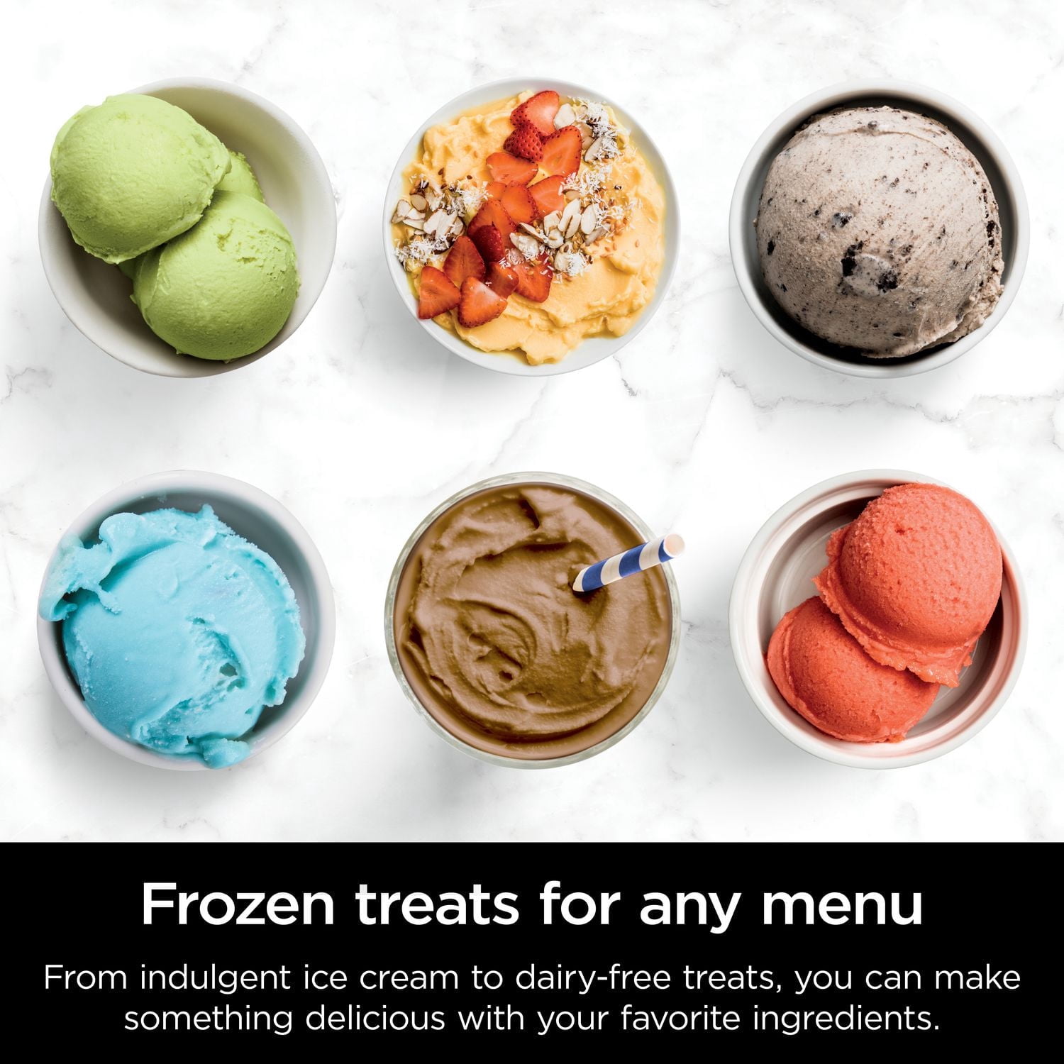 Ninja CREAMi, NC301C, Crème glacée, Sorbet, Gelato, Lait frappé, bol de boisson frappée, et Crème glacée légère, 7 Programmes, 800W, Argent
