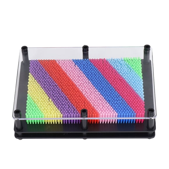 Jeu de Société de Pin-Art, Jeux Tactiles Tableau de Pin-Art en Plastique pour Bureau Cadre Transparent, Cadre Noir