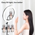 thumbnail image 2 of Selfie Ring Light LED Rim Lamp with Mobile Holder Rotatable Ringlight Desktop Fill Lights Livestreaming Live Video Makeup Indoor BT102-2.1m-26cm, 2 of 5