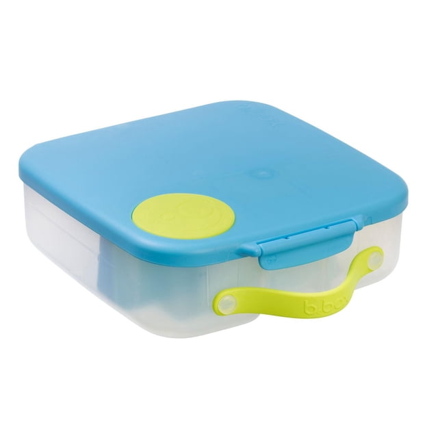 b.box - 5-Compartment Bento Style Lunch Box for Kids, Toddlers, Children, BPA-Free Food Storage Container with Cooler Pack, ON-The-GO Food Box with Handles Included Custom Divider