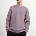 thumbnail image 2 of Ketyyh-chn99 Chandail à Col Rond pour Homme à Manches Longues Décontracté Chaud en Molleton Chandail à Col Rond pour Homme à Manches Longues Décontracté Chaud en Laine Chandail Violet Pâle,5TG, 2 of 4