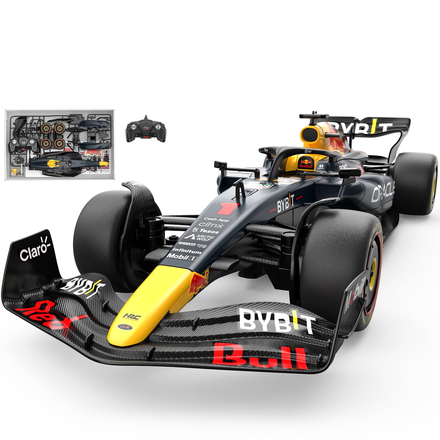 Red Bull RB19 F1 RC Car DIY Kit 1:16 Scale Licensed Building Toy with Remote Control, Easy Assembly Race Car for Kids & Beginners