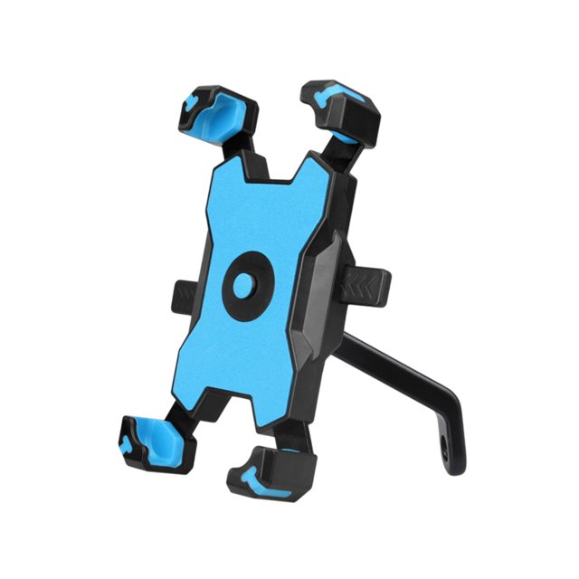 U-847 Blue Motorcycle Phone Rack Mirror Model With Secure Grip Non Slip Pads For Cycling Navigation Usb Charging Port Unobstructed One Handed Operation