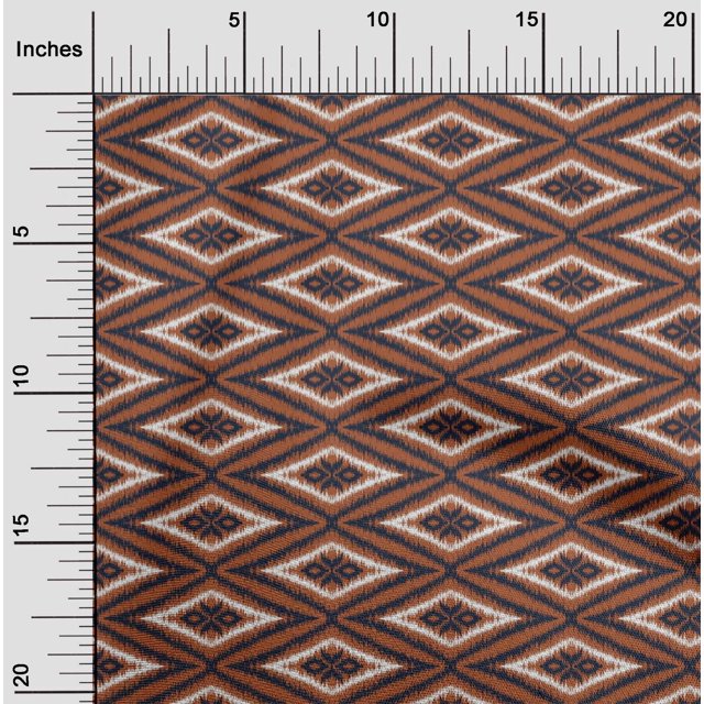 oneOone Cotton Flex Fabric Geometric Ikat Fabric Prints By Yard 40 Inch Wide