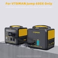 thumbnail image 3 of VTOMAN 600X Extra Battery,640Wh LiFePO4 Battery Backup Expansion Battery with BMS Protection for 600X Portable Power Station for Home Backup & Camping, 3 of 7