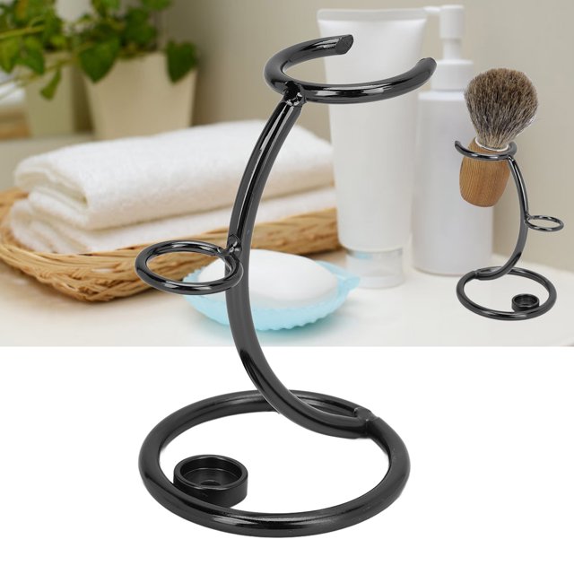 Support de Sécurité en Acier Inoxydable pour Brosse, Moderne, Séchage Rapide, Hygiénique, Antirouille, Support de Rasage pour Hommes, Base pour Rasoirs